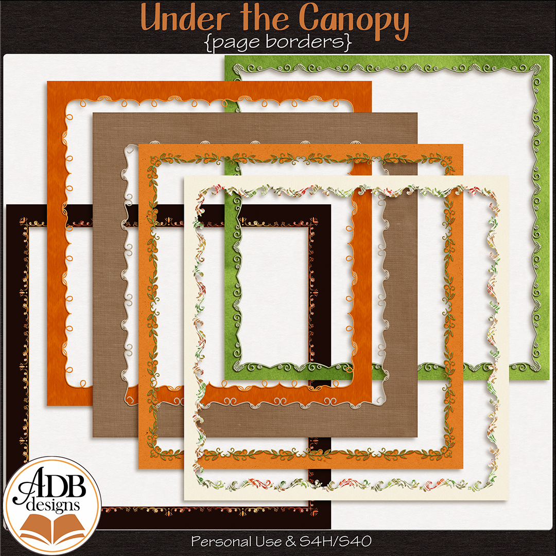 Under The Canopy Page Borders by ADB Designs