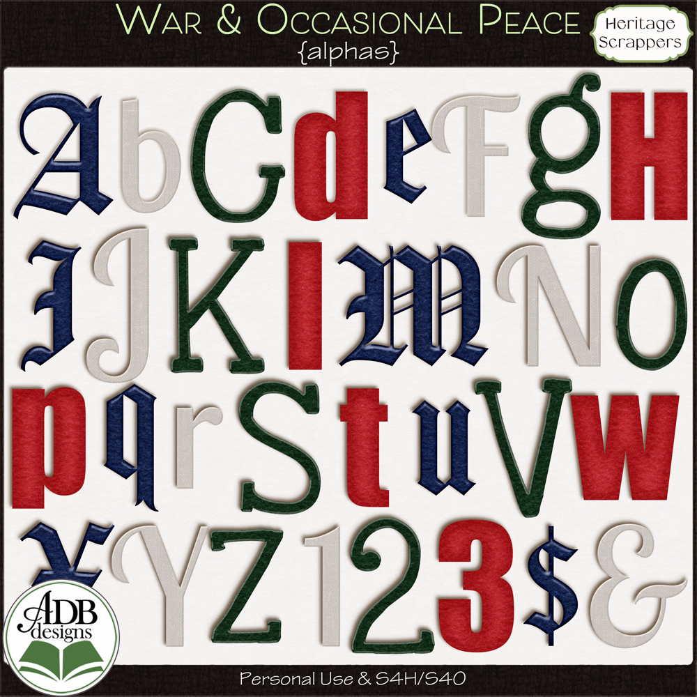 War and Occasional Peace Alphas by ADB Designs