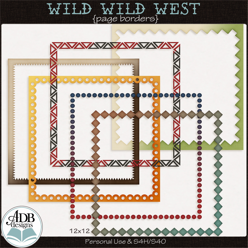 Wild Wild West Page Borders by ADB Designs