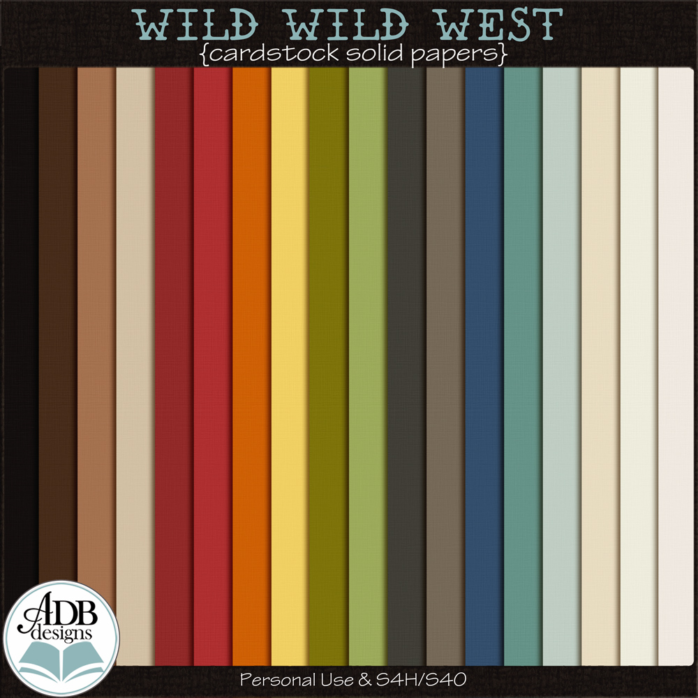 Wild Wild West Solid Papers by ADB Designs