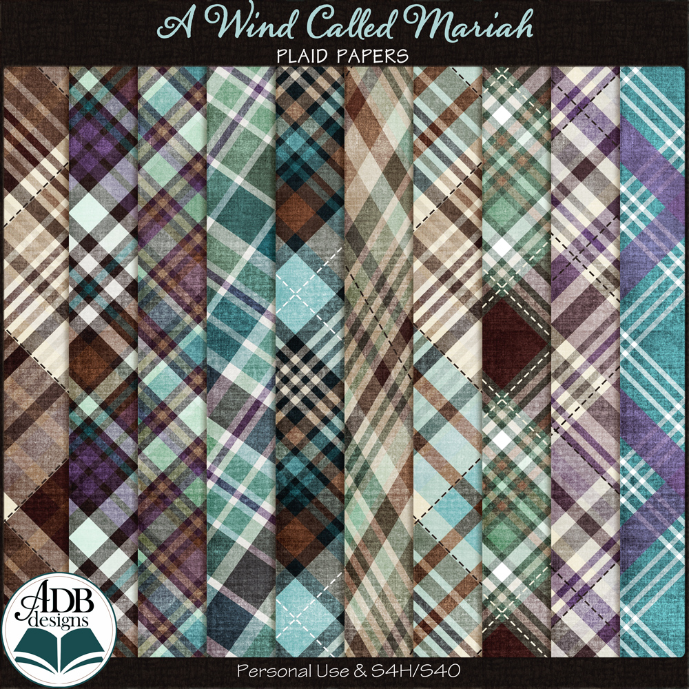 A Wind Called Mariah Plaid Papers by ADB Designs