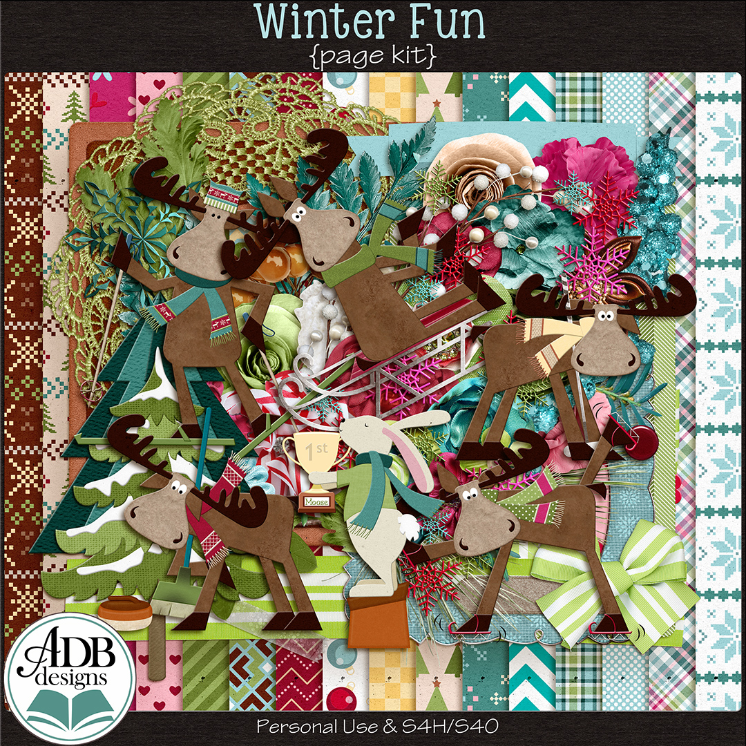 Winter Fun Page Kit by ADB Designs