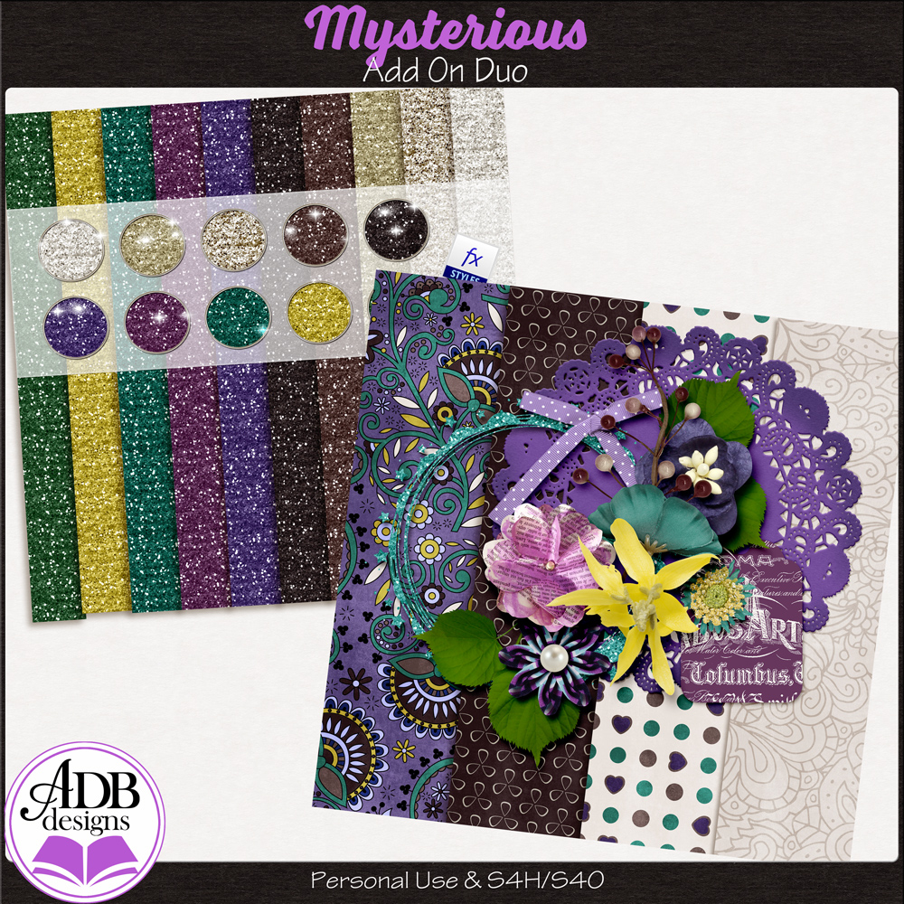 Mysterious Mini Kit & Glitters Add-On Duo by ADB Designs