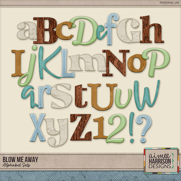 Blow Me Away Alphabet Sets by Aimee Harrison