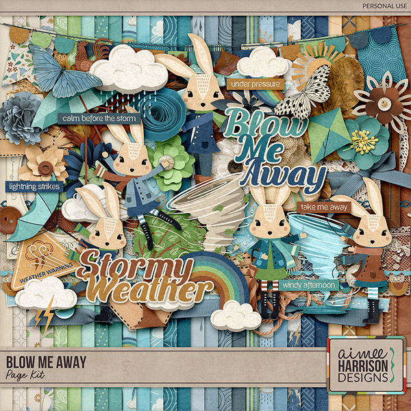 Blow Me Away Page Kit by Aimee Harrison