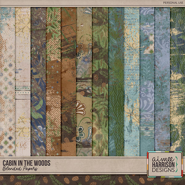 Cabin in the Woods Blended Papers by Aimee Harrison