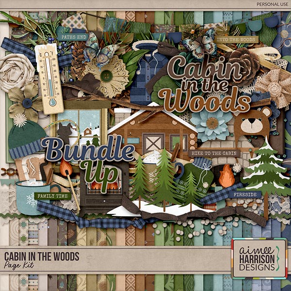 Cabin in the Woods Page Kit by Aimee Harrison