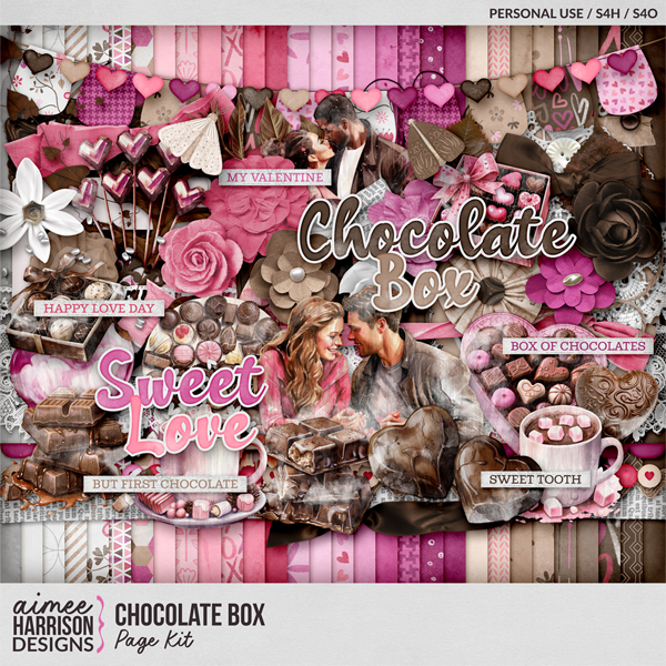 Chocolate Box Page Kit by Aimee Harrison