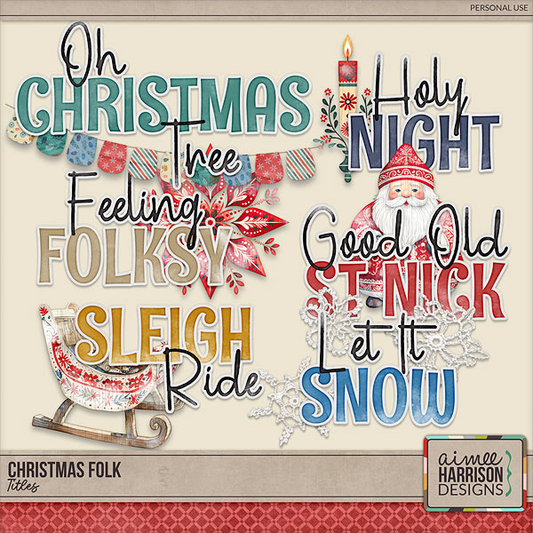 Christmas Folk Titles by Aimee Harrison