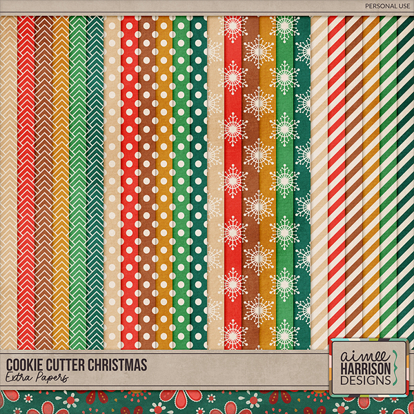 Cookie Cutter Christmas Extra Papers by Aimee Harrison