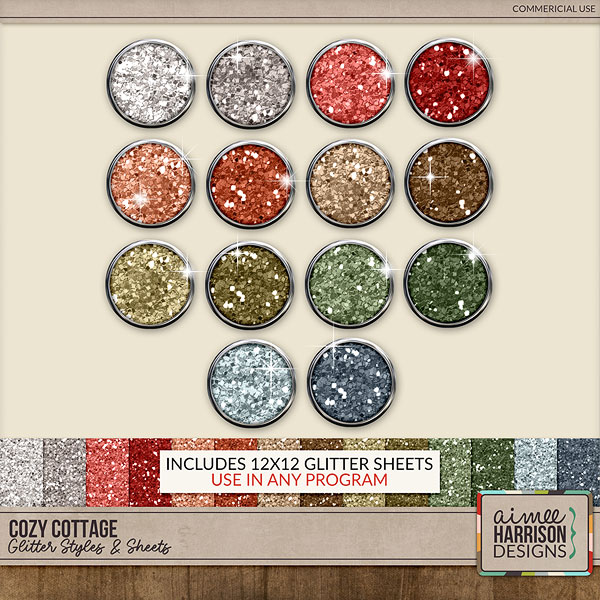 Cozy Cottage Glitters by Aimee Harrison