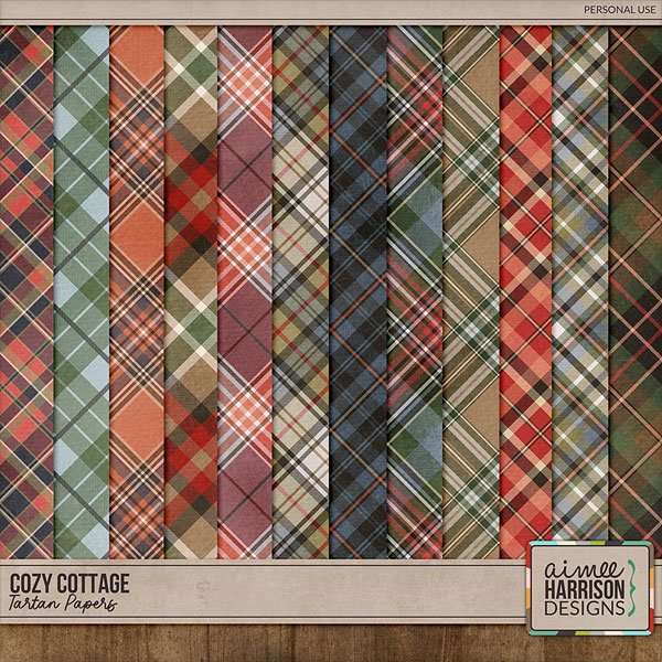 Cozy Cottage Tartan Papers by Aimee Harrison