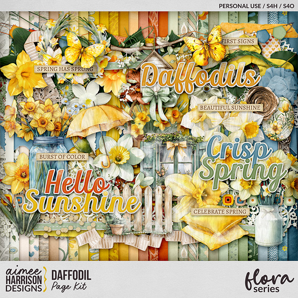 Daffodil Page Kit by Aimee Harrison