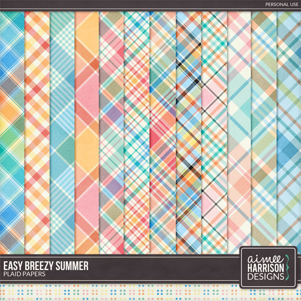 Easy Breezy Summer Plaid Papers by Aimee Harrison