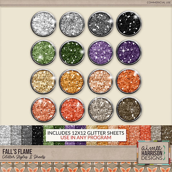 Fall's Flame Glitters by Aimee Harrison