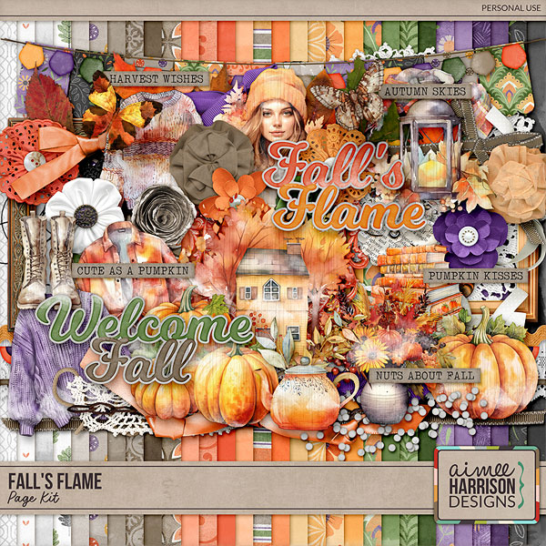 Fall's Flame Page Kit by Aimee Harrison