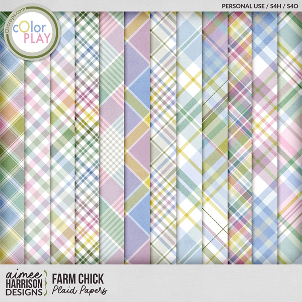 Farm Chick Plaid Papers by Aimee Harrison