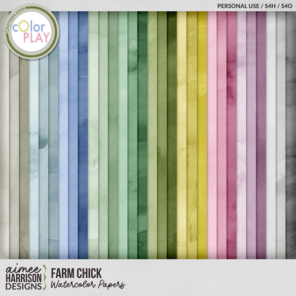 Farm Chick Watercolor Papers by Aimee Harrison