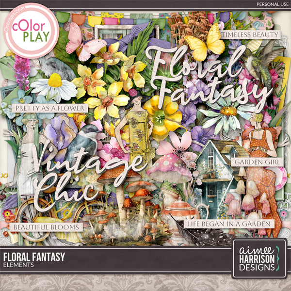 Floral Fantasy Elements by Aimee Harrison