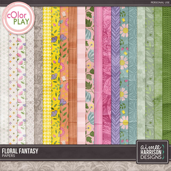 Floral Fantasy Papers by Aimee Harrison