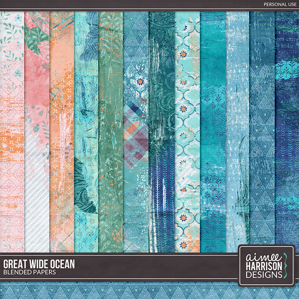 Great Wide Ocean Blended Papers by Aimee Harrison