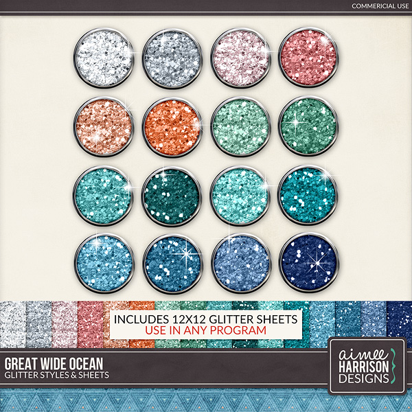 Great Wide Ocean Glitters by Aimee Harrison