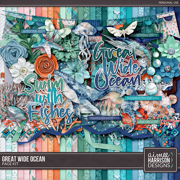 Great Wide Ocean Page Kit by Aimee Harrison