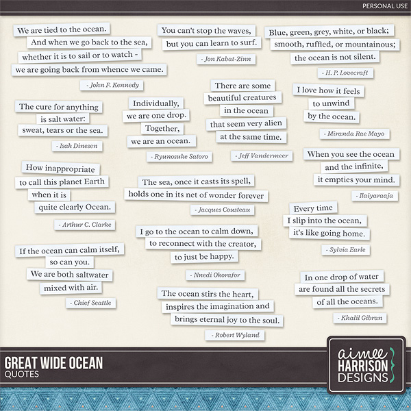 Great Wide Ocean Quotes by Aimee Harrison