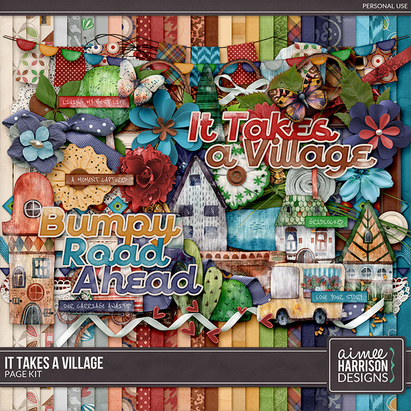 It Takes a Village Page Kit by Aimee Harrison