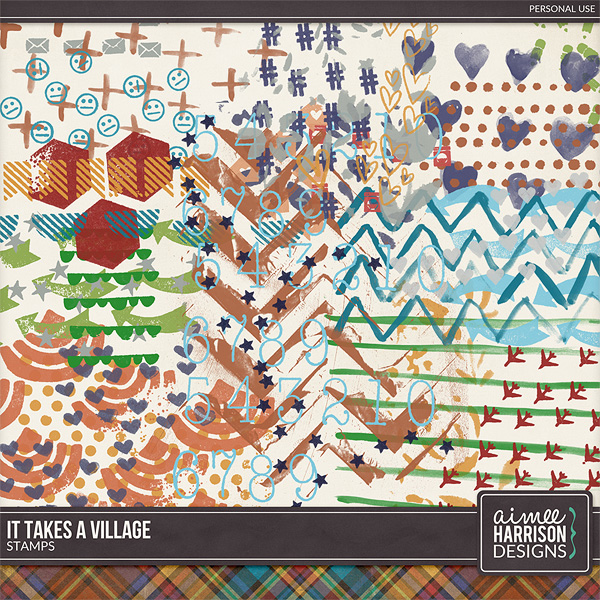 It Takes a Village Stamps by Aimee Harrison