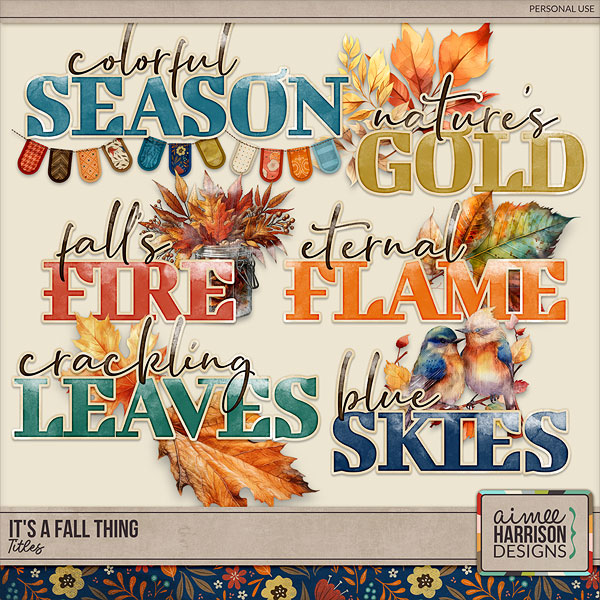 It's a Fall Thing Titles by Aimee Harrison