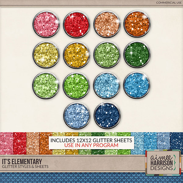 It's Elementary Glitters by Aimee Harrison