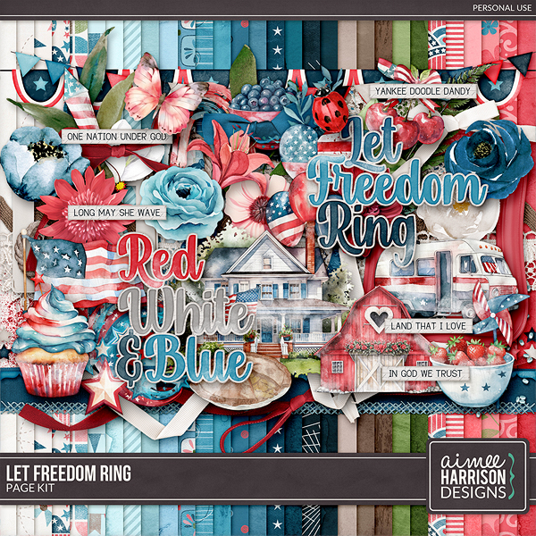 Let Freedom Ring Page Kit by Aimee Harrison