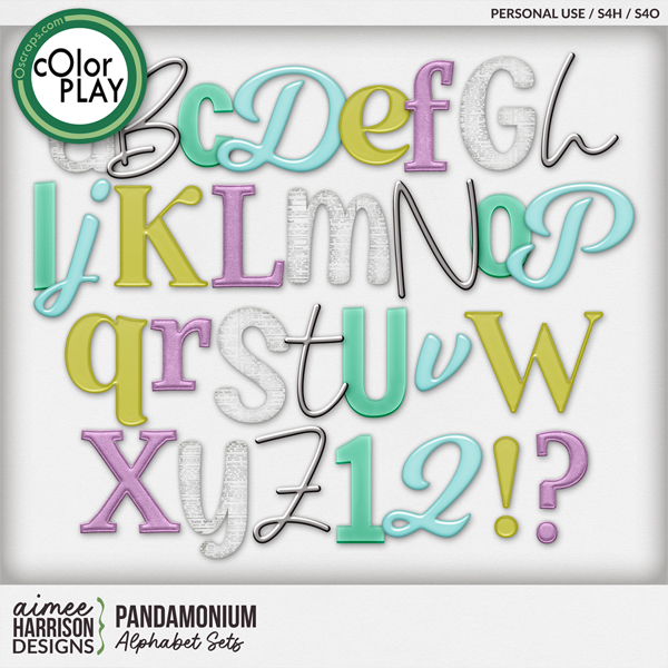 Pandamonium Alphabet Sets by Aimee Harrison