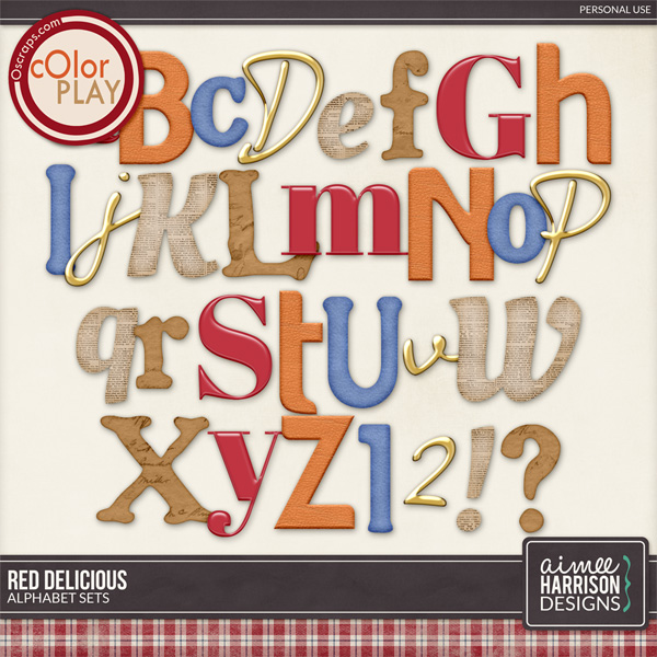 Red Delicious Alphabet Sets by Aimee Harrison