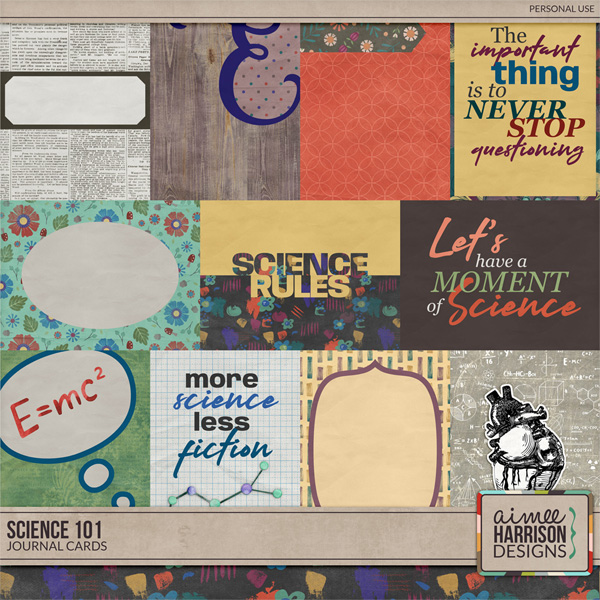 Science 101 Journal Cards by Aimee Harrison