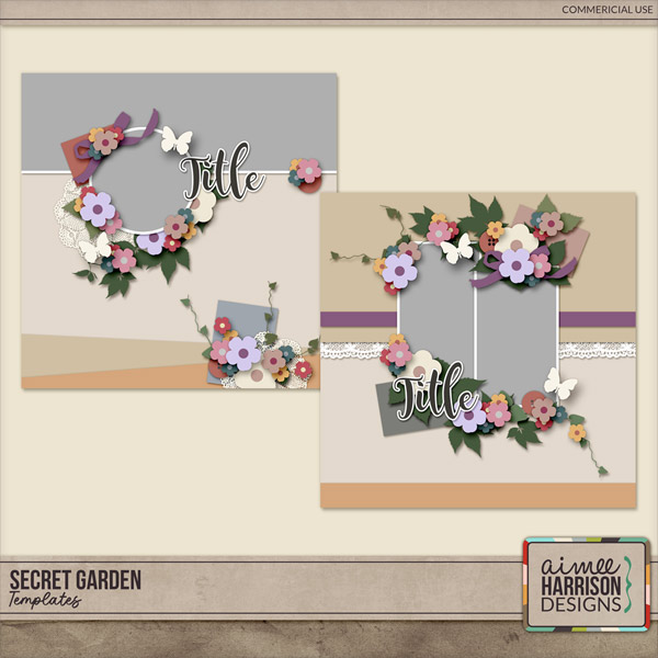 Secret Garden Templates by Aimee Harrison