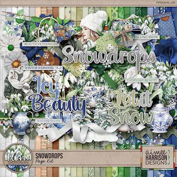 Snowdrops Page Kit by Aimee Harrison