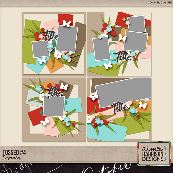 Tossed #4 Templates by Aimee Harrison