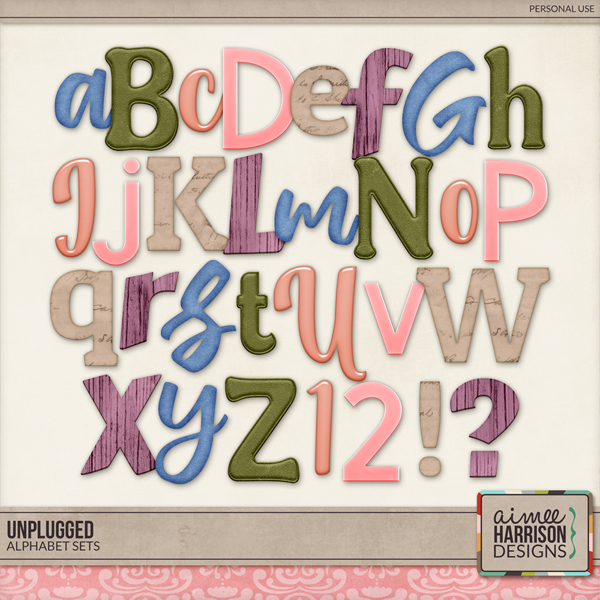 Unplugged Alphabet Sets by Aimee Harrison