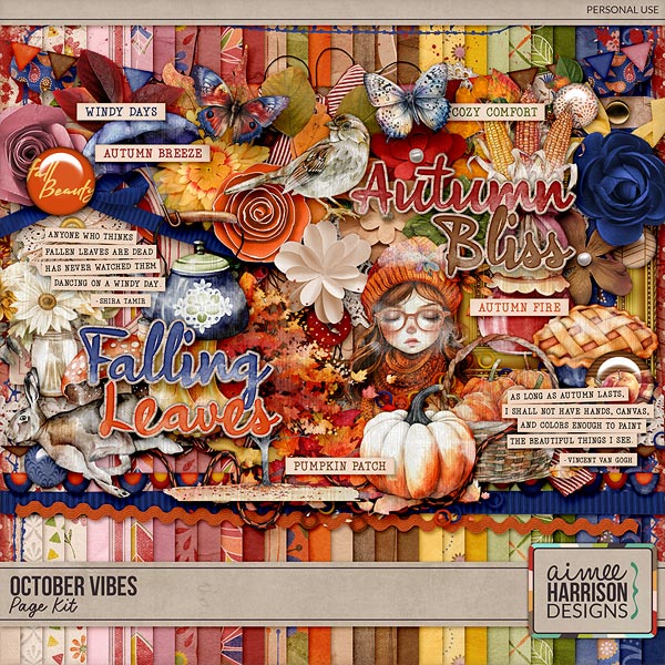 October Vibes Page Kit by Aimee Harrison