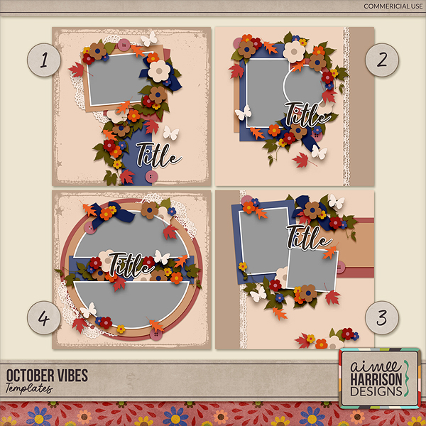 October Vibes Templates by Aimee Harrison