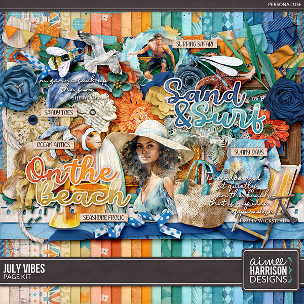 July Vibes Page Kit by Aimee Harrison