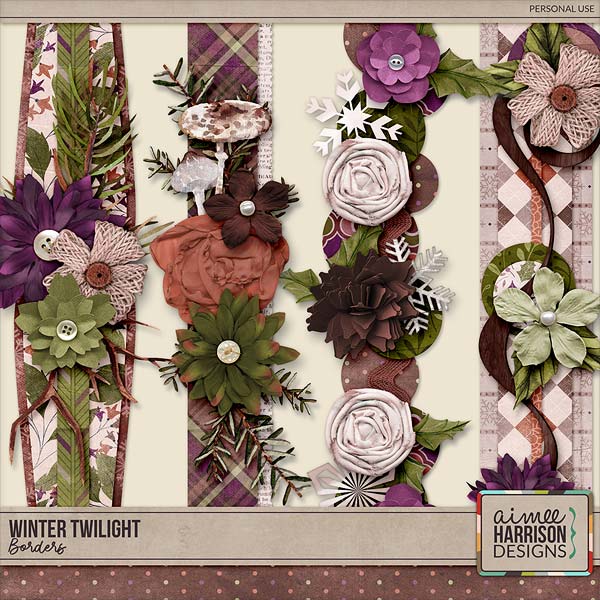 Winter Twilight Borders by Aimee Harrison