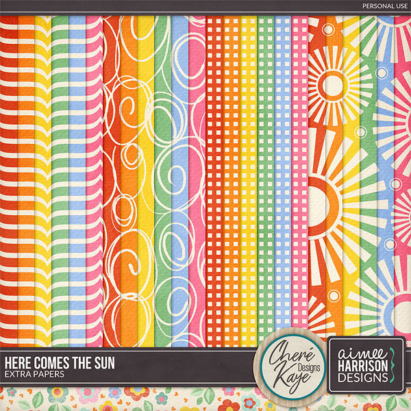Here Comes the Sun Extra Papers by Aimee Harrison and Chere Kaye Designs