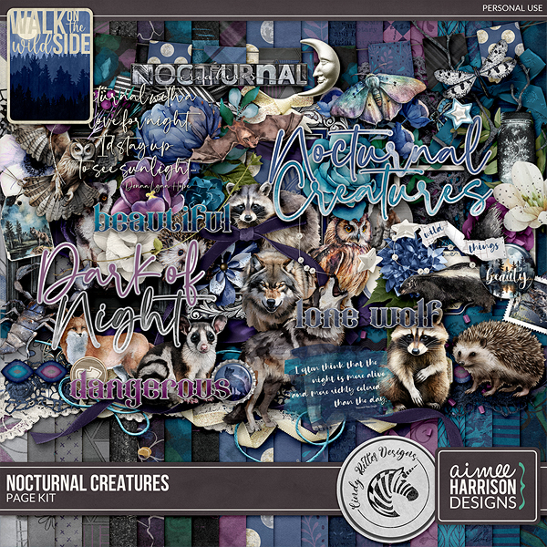 Nocturnal Creatures Page Kit by Aimee Harrison and Cindy Ritter Designs