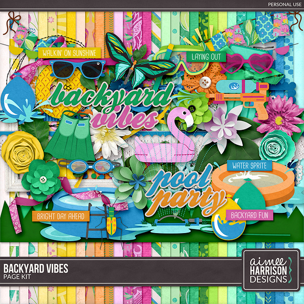 Backyard Vibes Page Kit by Aimee Harrison
