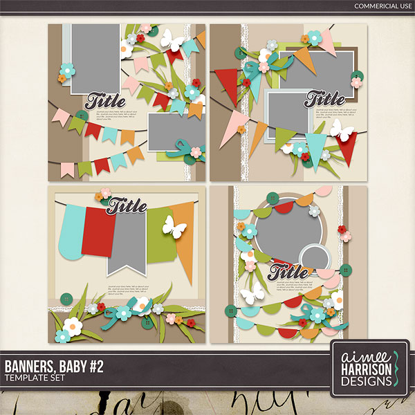 Banners, Baby! #2 Template Set by Aimee Harrison