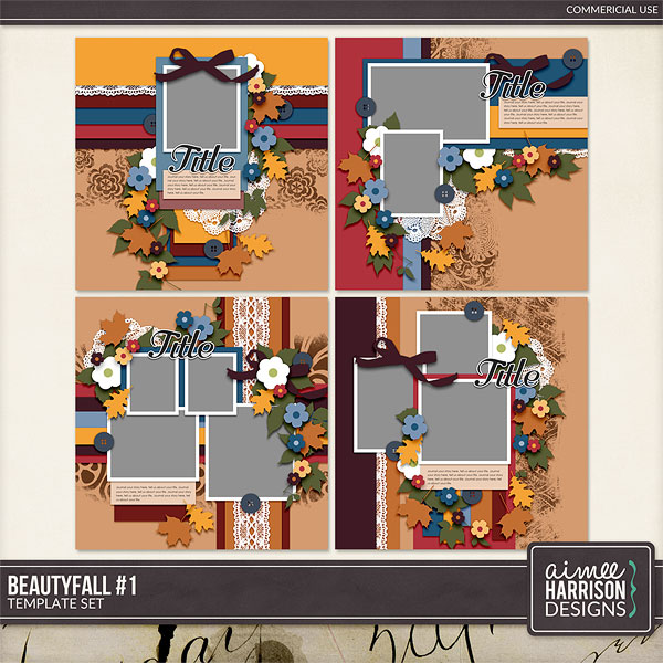 Beautyfall #1 Template Set by Aimee Harrison