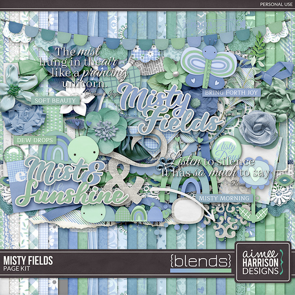 Misty Fields Page Kit by Aimee Harrison